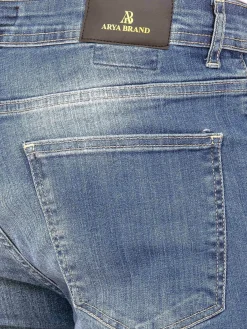 Wam Denim Jeans|Albaric Faded Slim Fit Light Navy Jeans