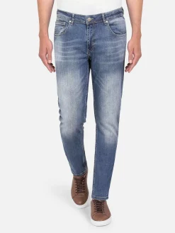 Wam Denim Jeans|Albaric Faded Slim Fit Light Navy Jeans