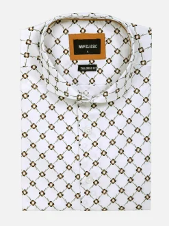 Wam Denim Overhemd Lange Mouwen|Alicante White Floral Print Overhemd Lange Mouw