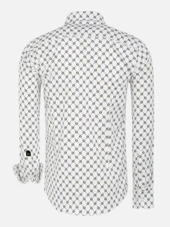 Wam Denim Overhemd Lange Mouwen|Alicante White Floral Print Overhemd Lange Mouw