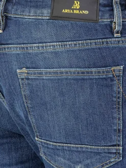 Wam Denim Jeans|Aluin Slim Fit Stone Wash Blue Jeans