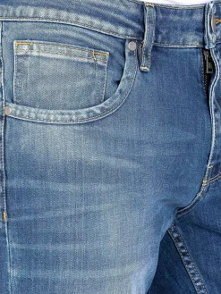 Wam Denim Jeans|Aluin Slim Fit Stone Wash Light Navy Jeans