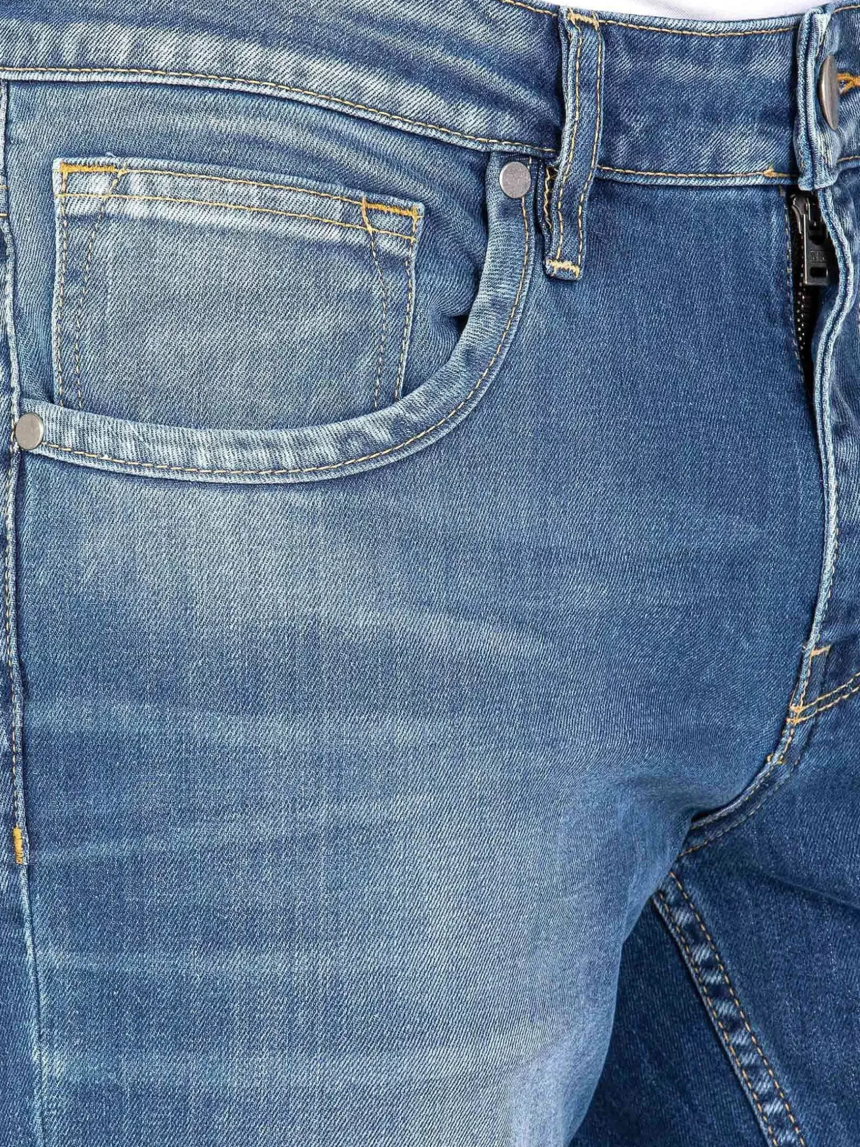 Wam Denim Jeans|Aluin Slim Fit Stone Wash Light Navy Jeans