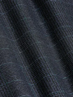 Wam Denim Colberts|Amalfi Glen Check Wide Lapel Navy Suit Colbert