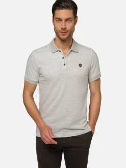 Wam Denim Polo'S|Aney Dynamic Texture Grey Polo