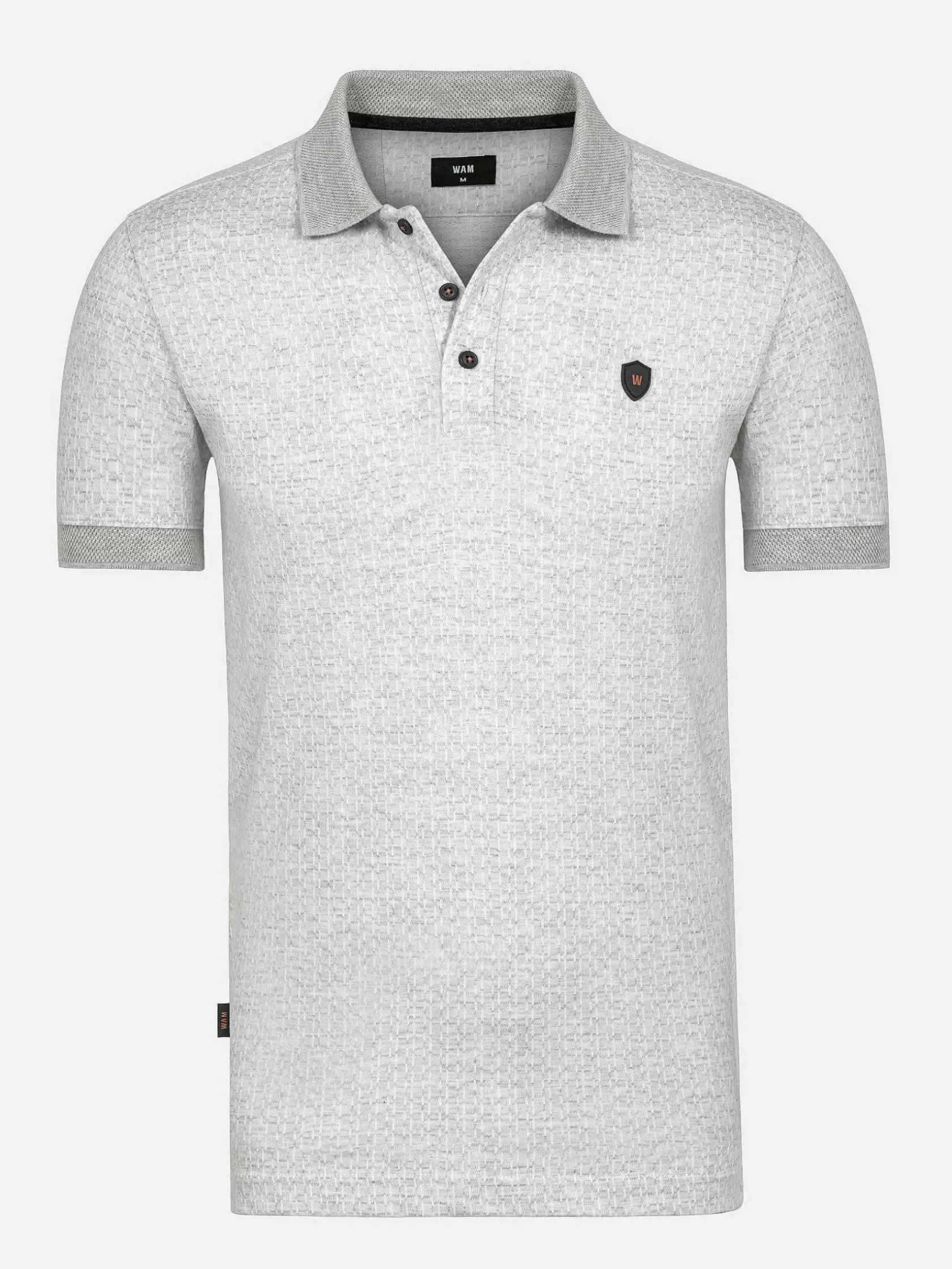Wam Denim Polo'S|Aney Dynamic Texture Grey Polo