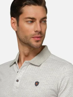 Wam Denim Polo'S|Aney Dynamic Texture Grey Polo