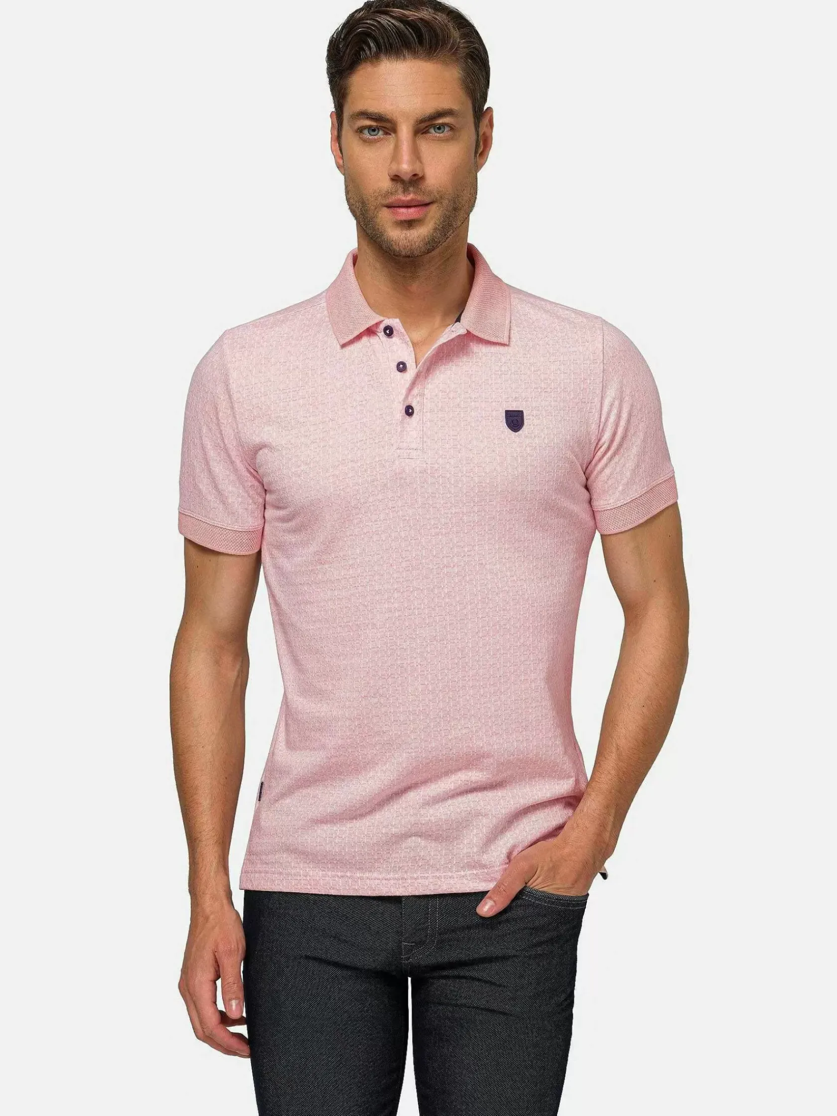 Wam Denim Polo'S|Aney Dynamic Texture Pink Polo