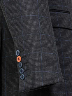 Wam Denim Colberts|Archer Checkered Indigo Navy Colbert