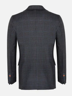 Wam Denim Colberts|Archer Checkered Indigo Navy Colbert