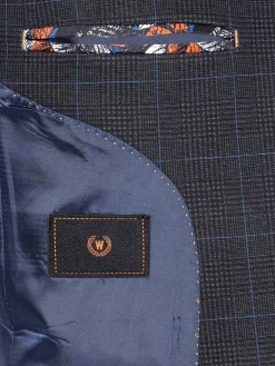 Wam Denim Colberts|Archer Checkered Indigo Navy Colbert