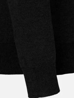 Wam Denim Sweaters|Athens V-Neck Black Sweater