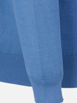 Wam Denim Sweaters|Athens V-Neck Royal Blue Sweater