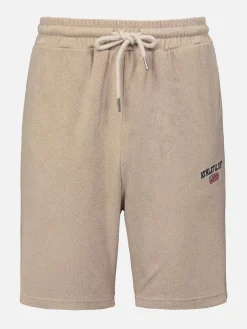 Wam Denim Sweaters|Avery Full Zipped Beige Hoodie Shorts Set