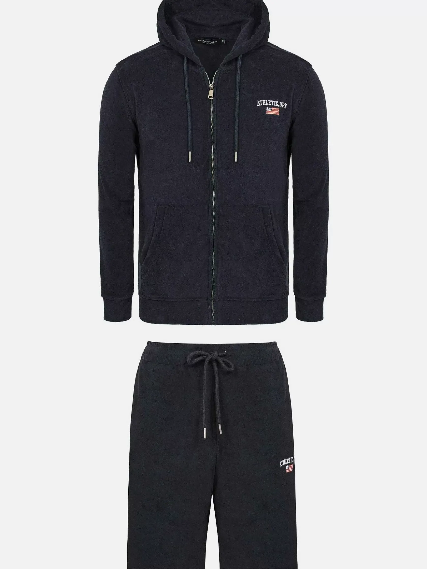 Wam Denim Sweaters|Avery Stretched Navy Hoodie Shorts Set