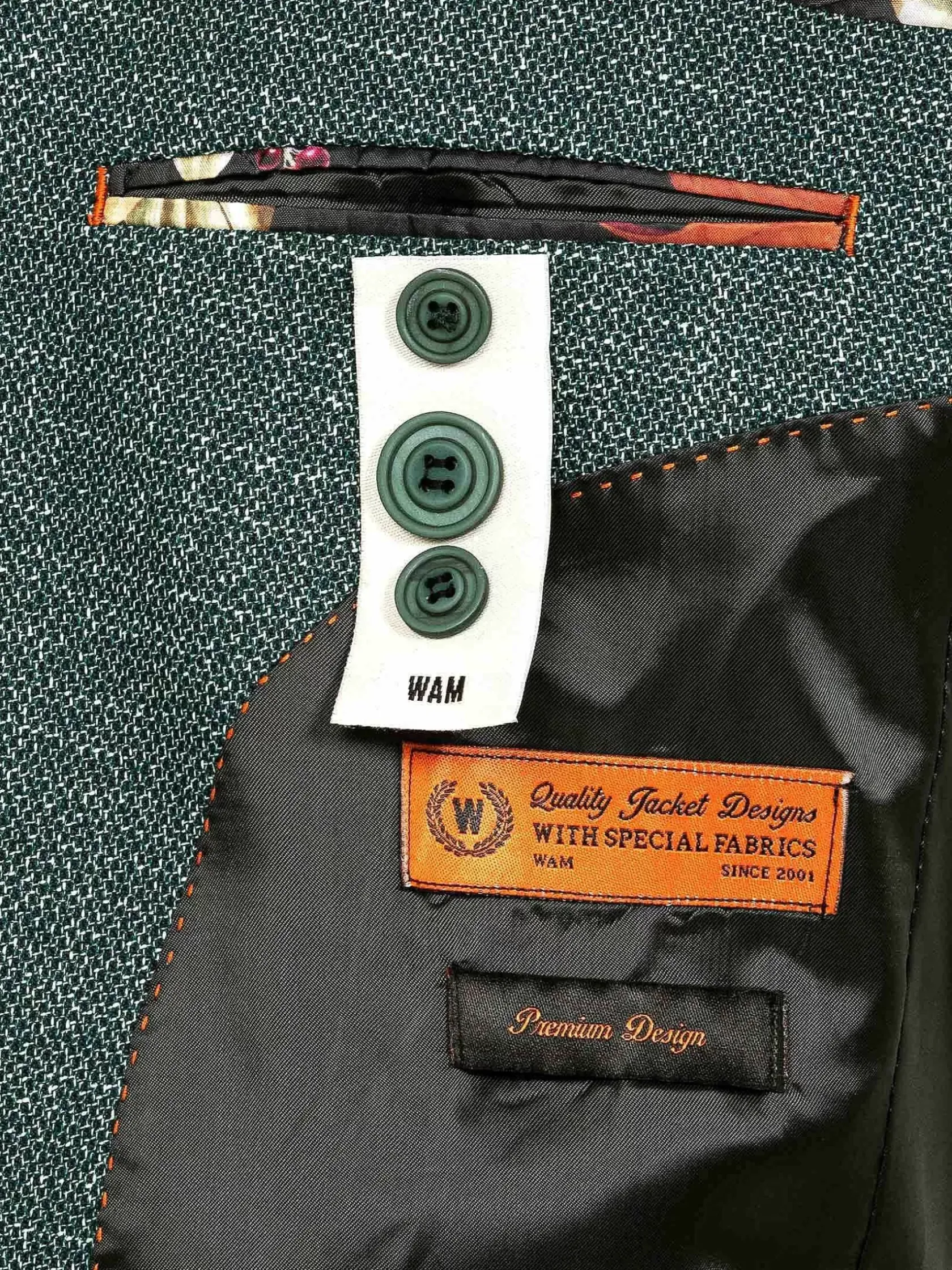 Wam Denim Colberts|Balboa Textured Green Colbert