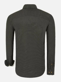 Wam Denim Overhemd Lange Mouwen|Bentley Regular Fit Black Overhemd