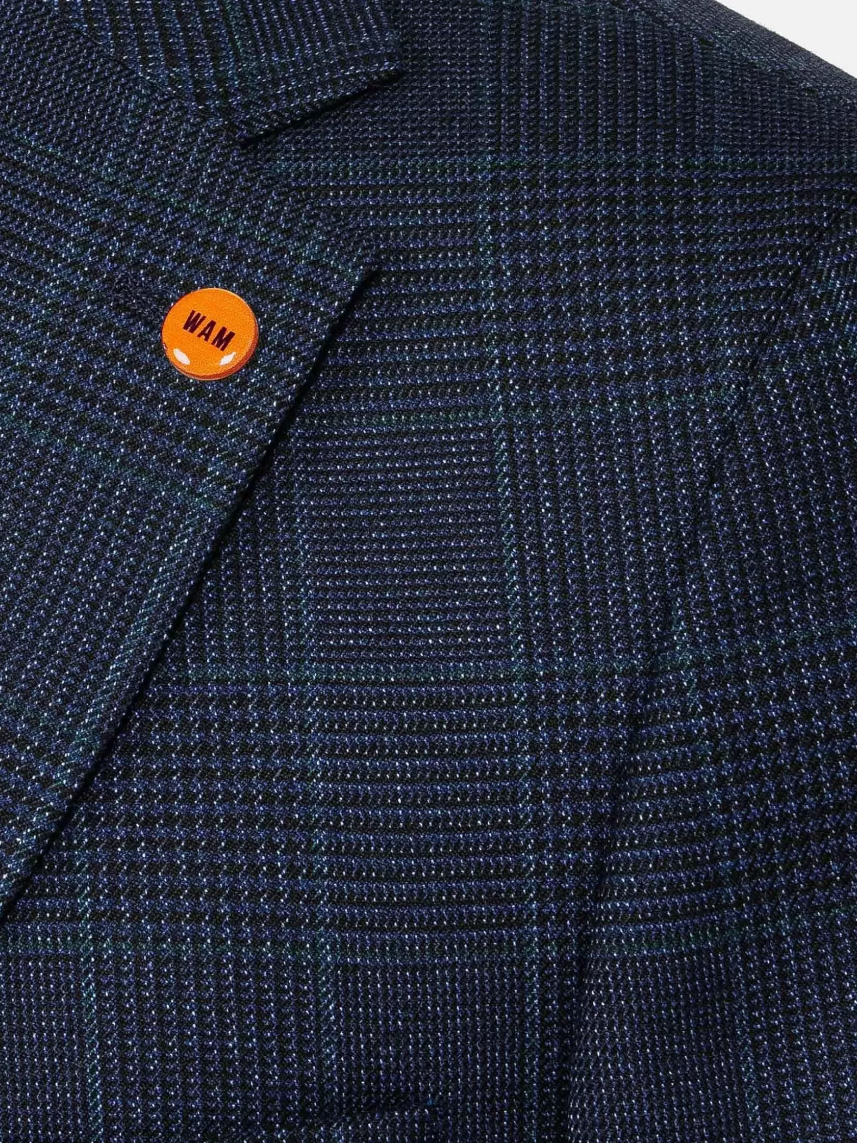 Wam Denim Colberts|Branco Micro Patterned Navy Blazer