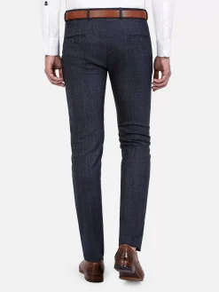 Wam Denim Pantalons|Branco Micro Patterned Navy Pants