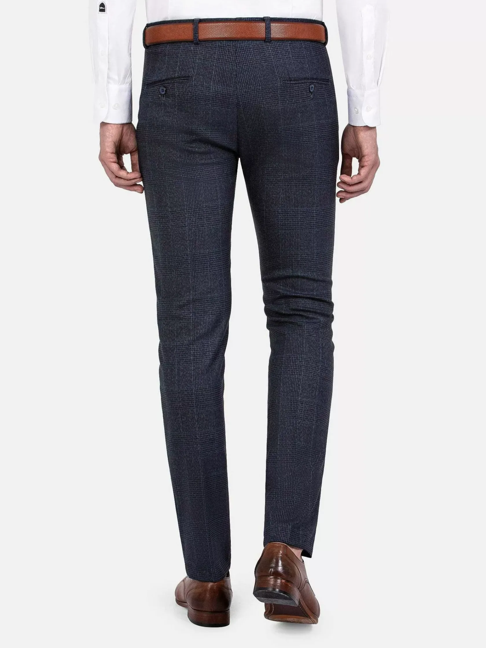 Wam Denim Pantalons|Branco Micro Patterned Navy Pants