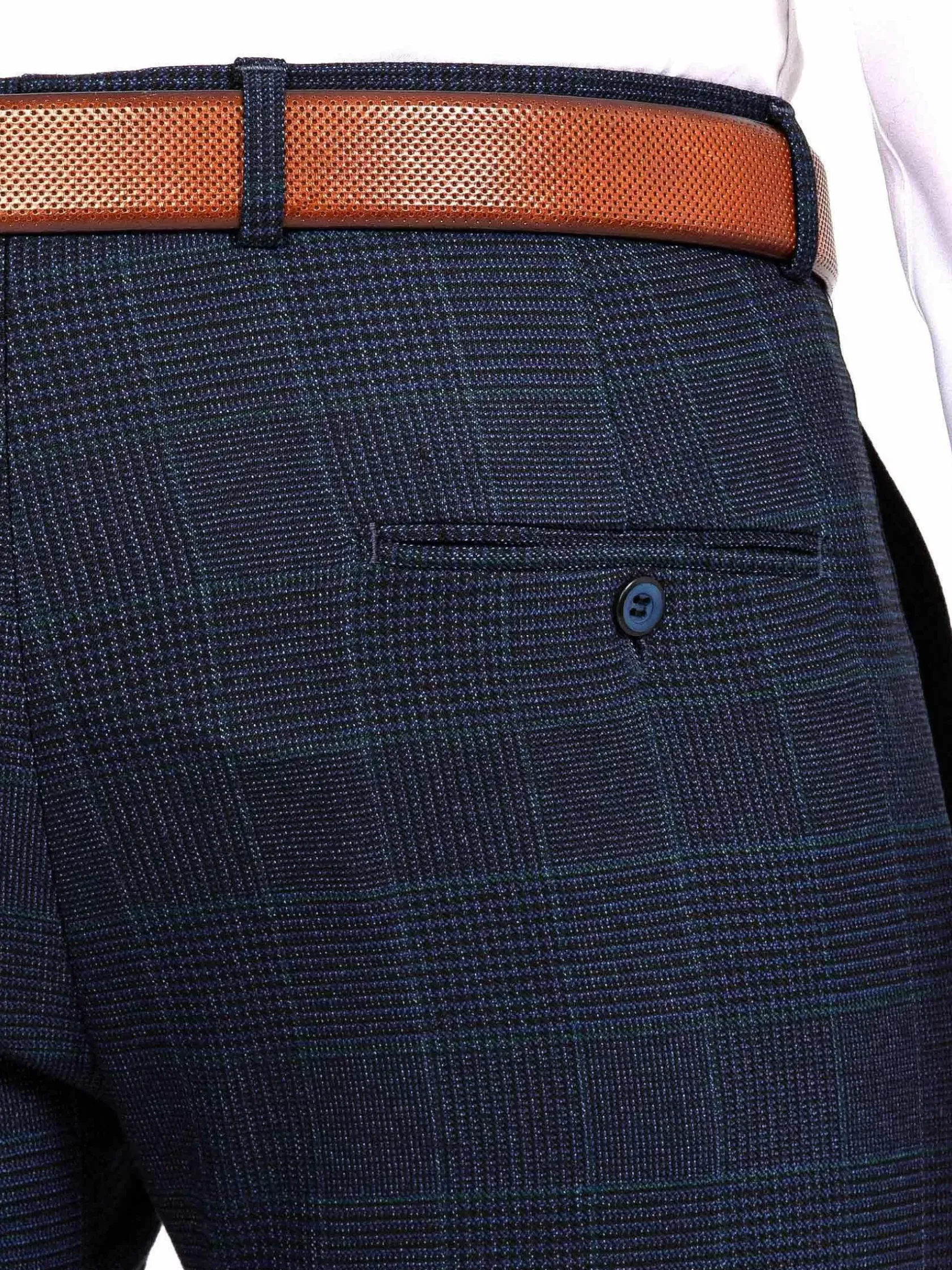 Wam Denim Pantalons|Branco Micro Patterned Navy Pants