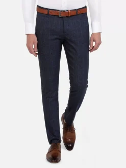 Wam Denim Pantalons|Branco Micro Patterned Navy Pants