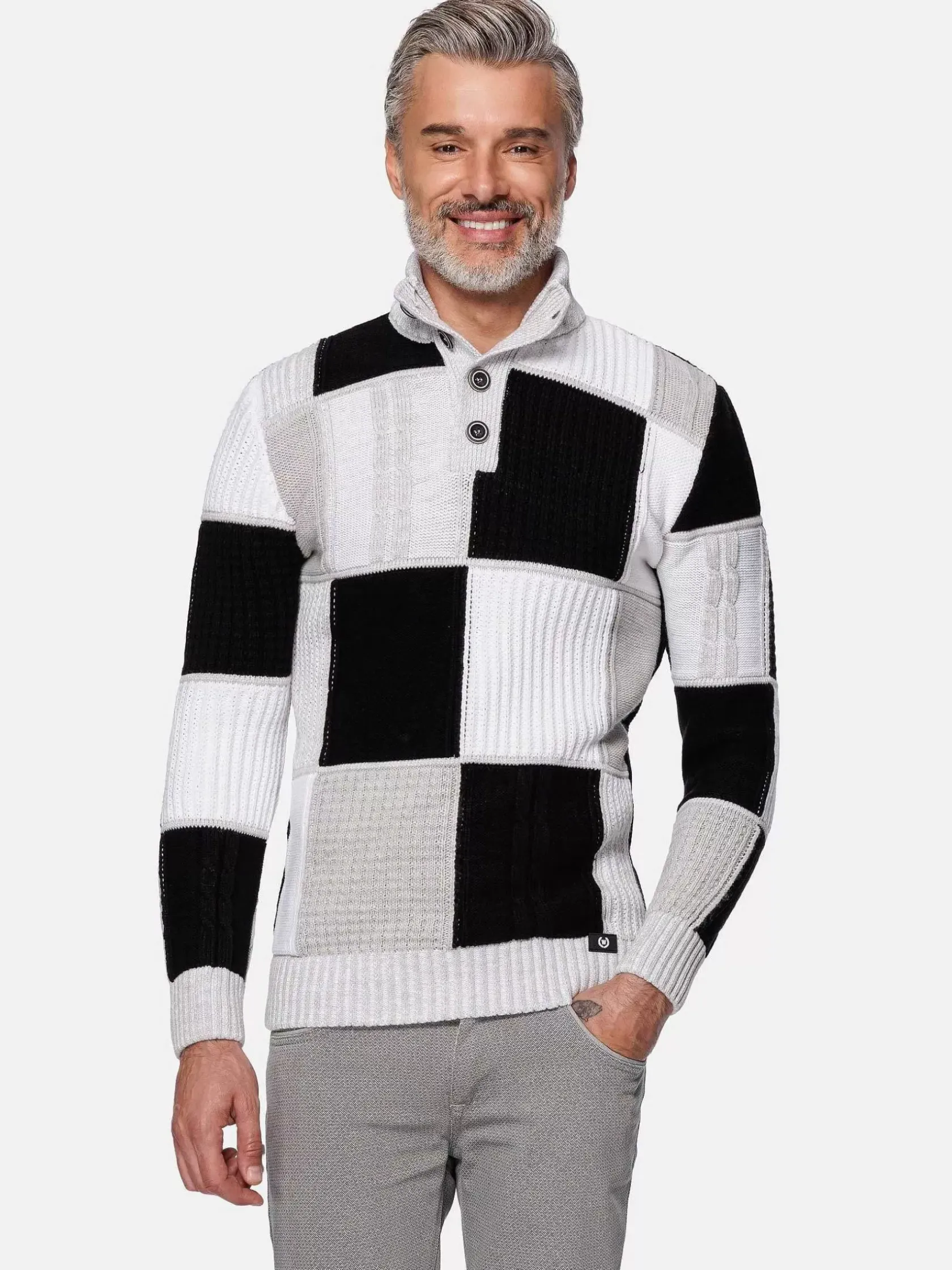 Wam Denim Truien|Cambridge Pattern Black White Truien