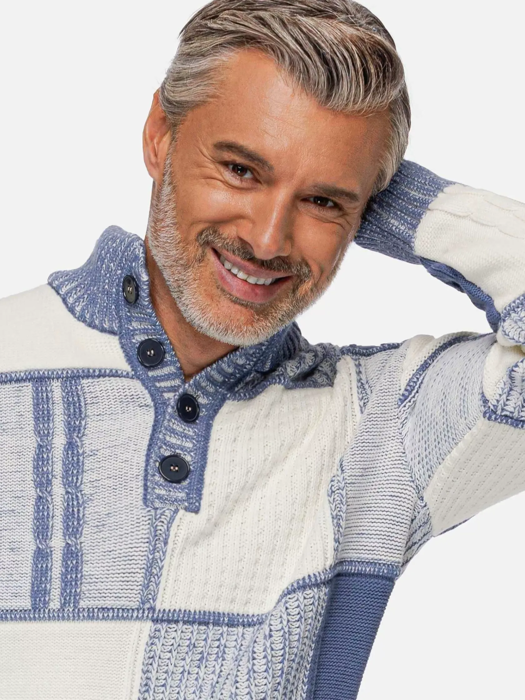 Wam Denim Truien|Cambridge Pattern Blue White Truien