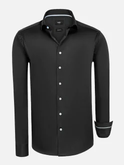 Wam Denim Overhemd Lange Mouwen|Catalina Anthracite Solid Overhemd Lange Mouw