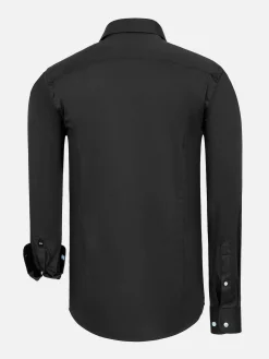 Wam Denim Overhemd Lange Mouwen|Catalina Anthracite Solid Overhemd Lange Mouw