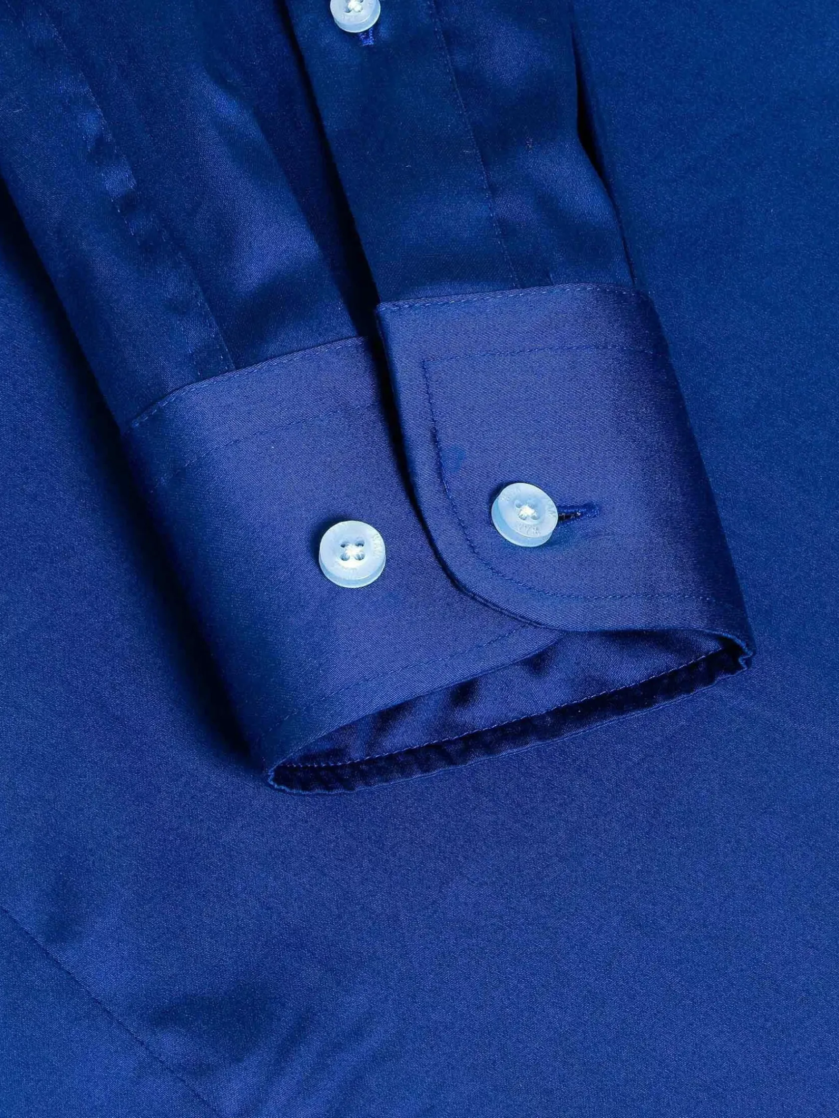 Wam Denim Overhemd Lange Mouwen|Catalina Light Navy Solid Overhemd Lange Mouw