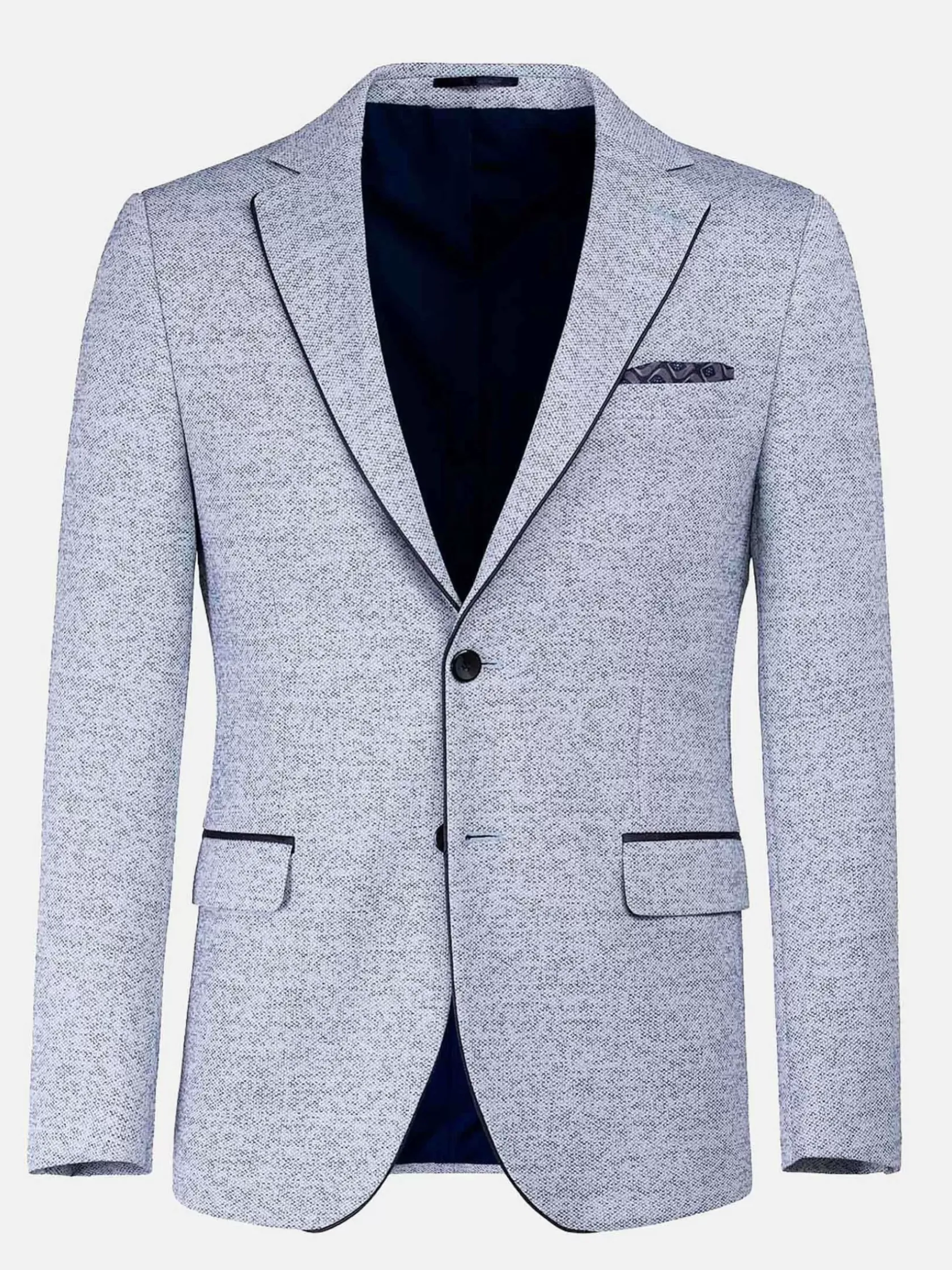 Wam Denim Colberts|Catania Modern Fit White Navy Colbert