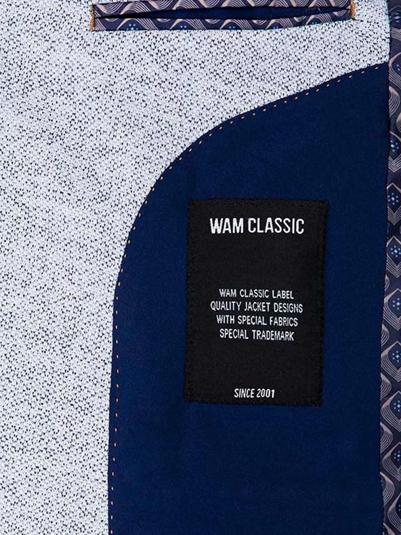 Wam Denim Colberts|Catania Modern Fit White Navy Colbert