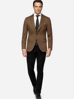 Wam Denim Colberts|Crouse Wide Lapel Brown Colbert