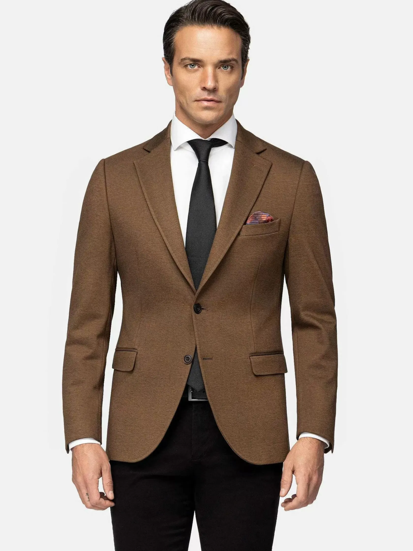 Wam Denim Colberts|Crouse Wide Lapel Brown Colbert