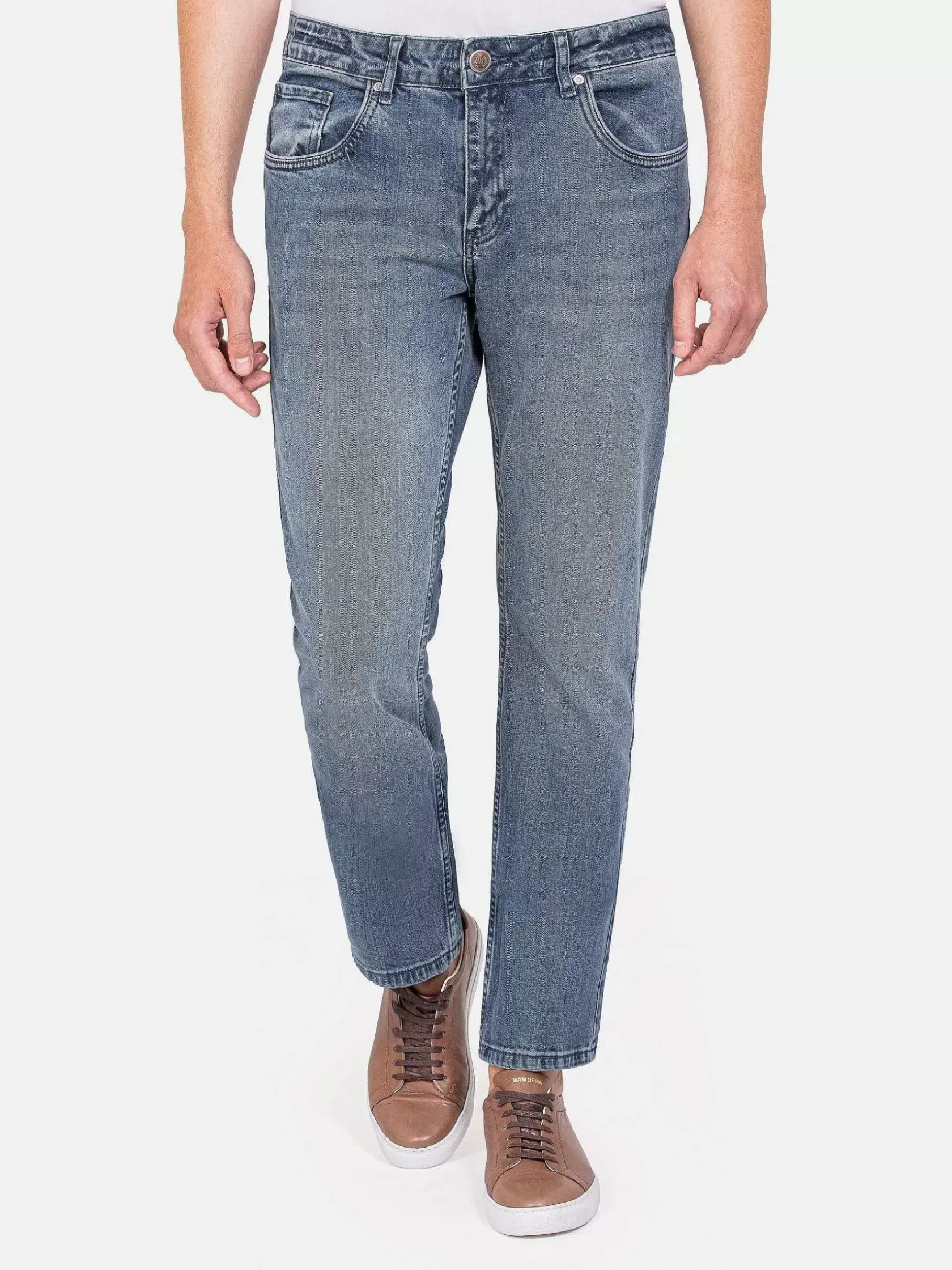 Wam Denim Jeans|Dickinson Tailored Fit Light Navy Jeans