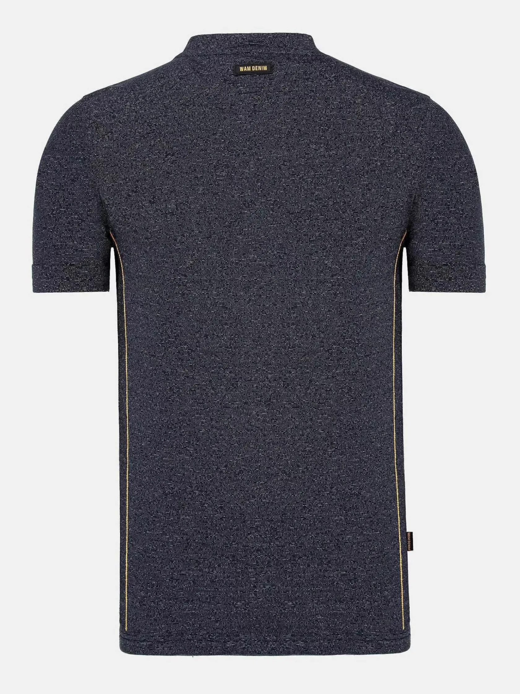 Wam Denim T-Shirts|Dirkous V-Neck Button Down Navy T-Shirt