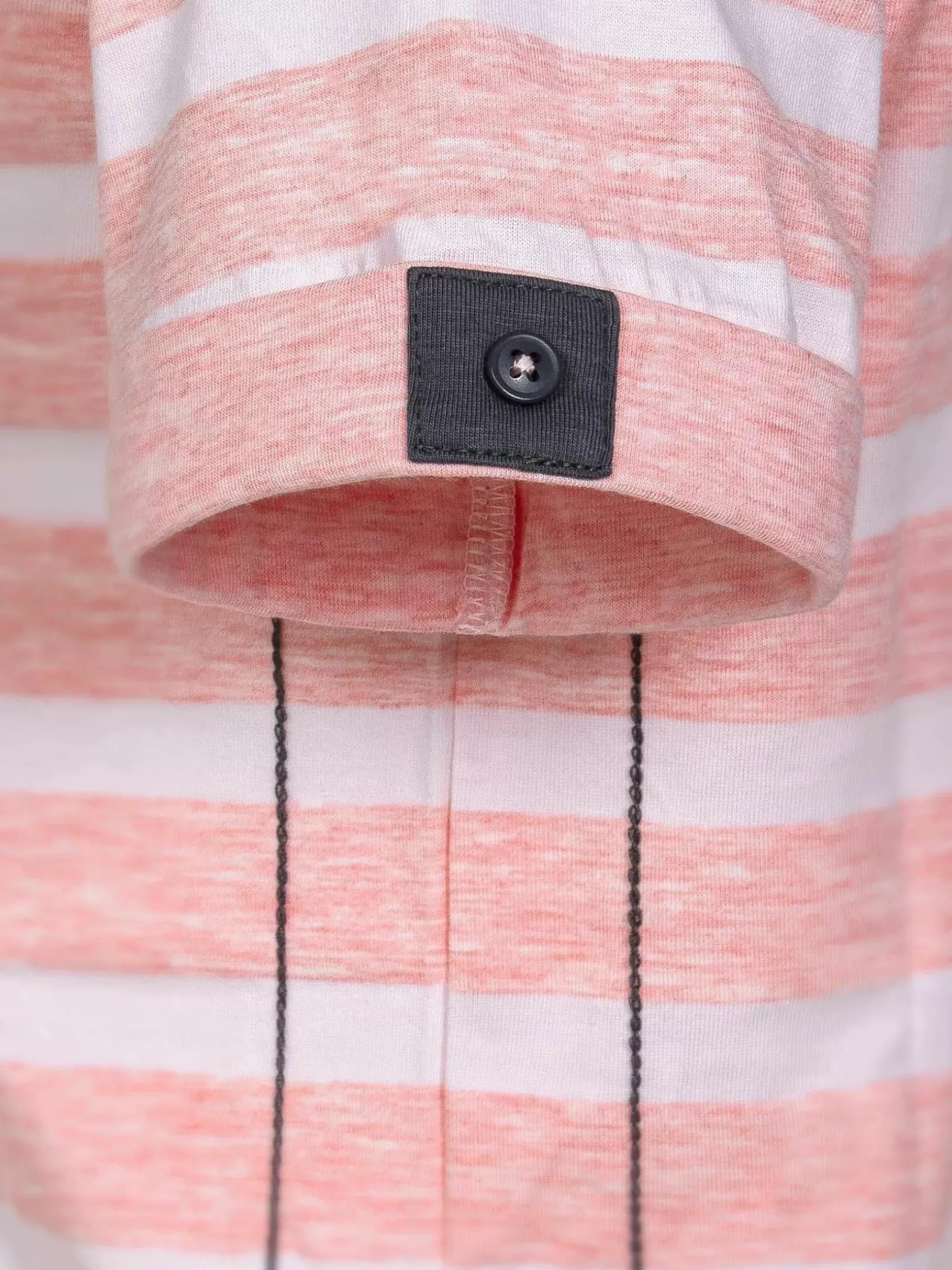 Wam Denim T-Shirts|Doenga Striped V-Neck Pink T-Shirt
