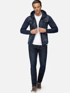Wam Denim Vesten|Echten Slim Fit Hoodie Navy Vesten