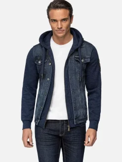 Wam Denim Vesten|Echten Slim Fit Hoodie Navy Vesten