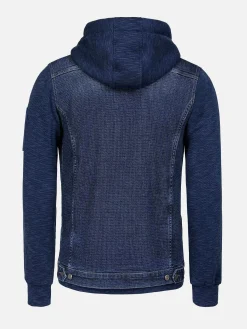 Wam Denim Vesten|Echten Slim Fit Hoodie Navy Vesten