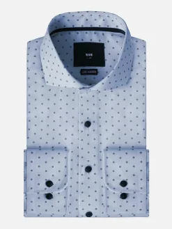Wam Denim Overhemd Lange Mouwen|Emiliano Slim Fit Blue Overhemd Lange Mouw