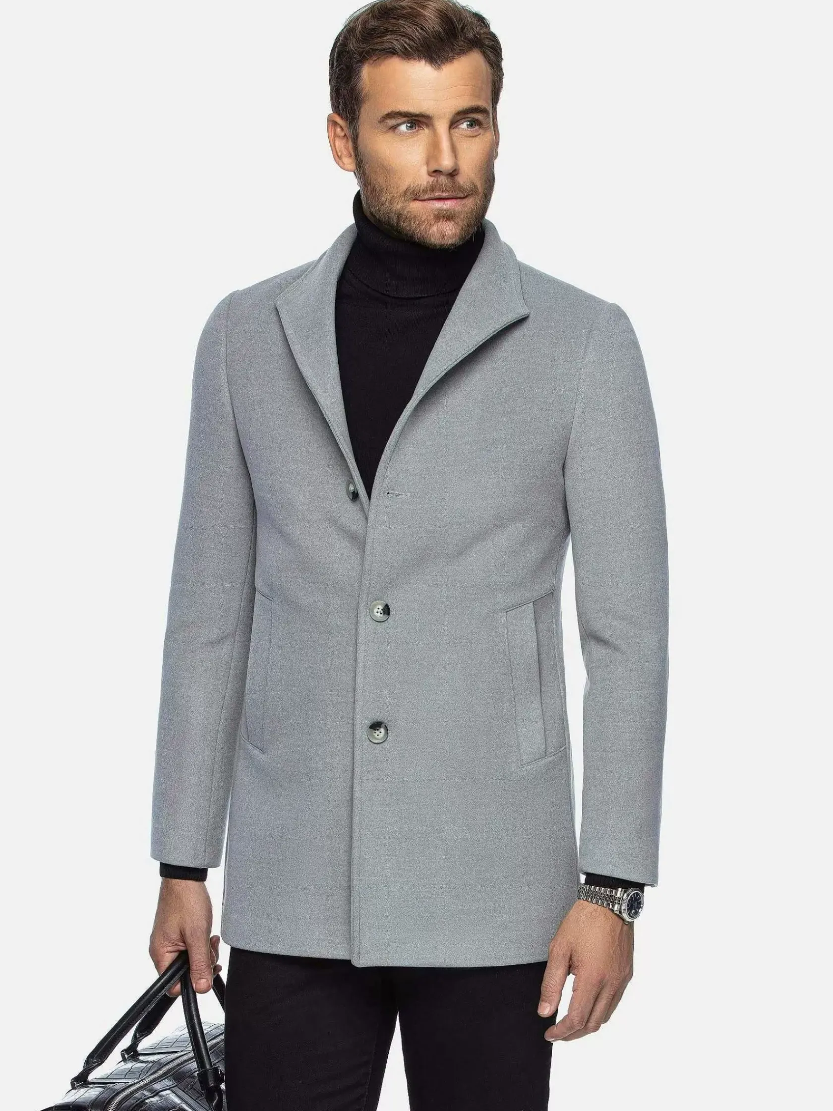 Wam Denim Manteljassen|Franklin Three Button Casual Grey Mantelassen