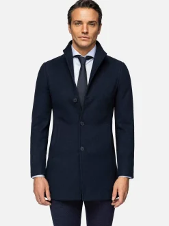 Wam Denim Manteljassen|Franklin Widespread Notch Collar Dark Navy Manteljassen