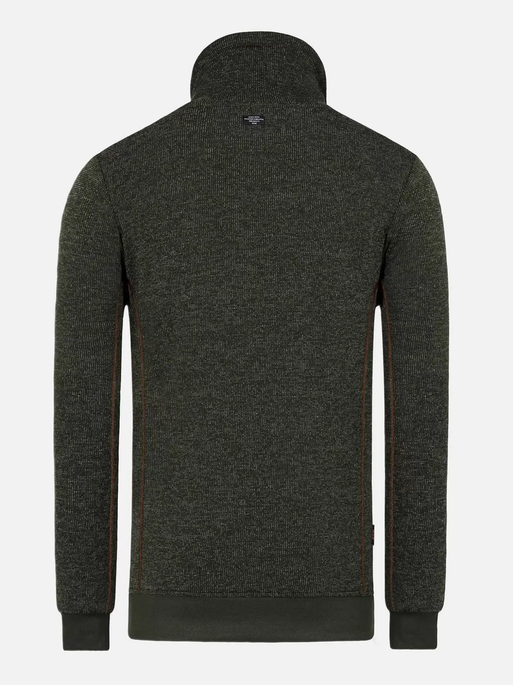 Wam Denim Sweaters|Galahad Mock Neck Khaki Sweater
