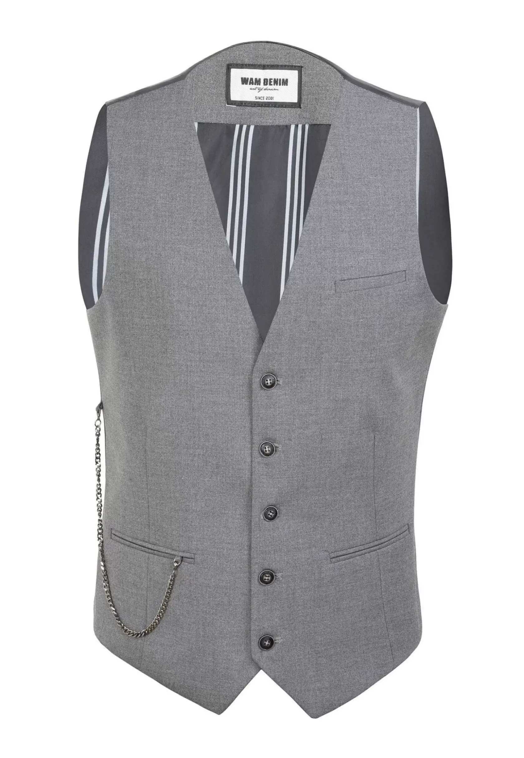 Wam Denim Gilets|Gilet 74113 Albi Grey