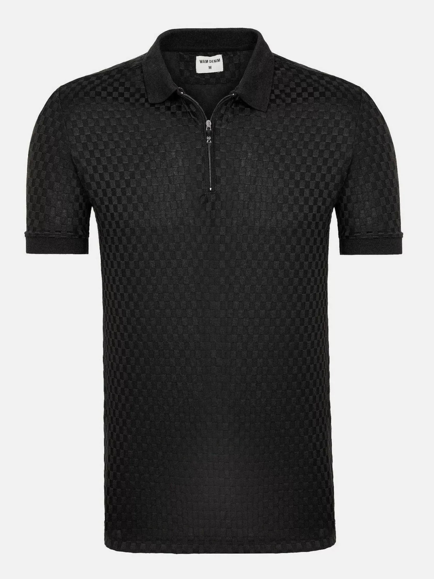 Wam Denim Polo'S|Gonzsles Black Zipper Polo