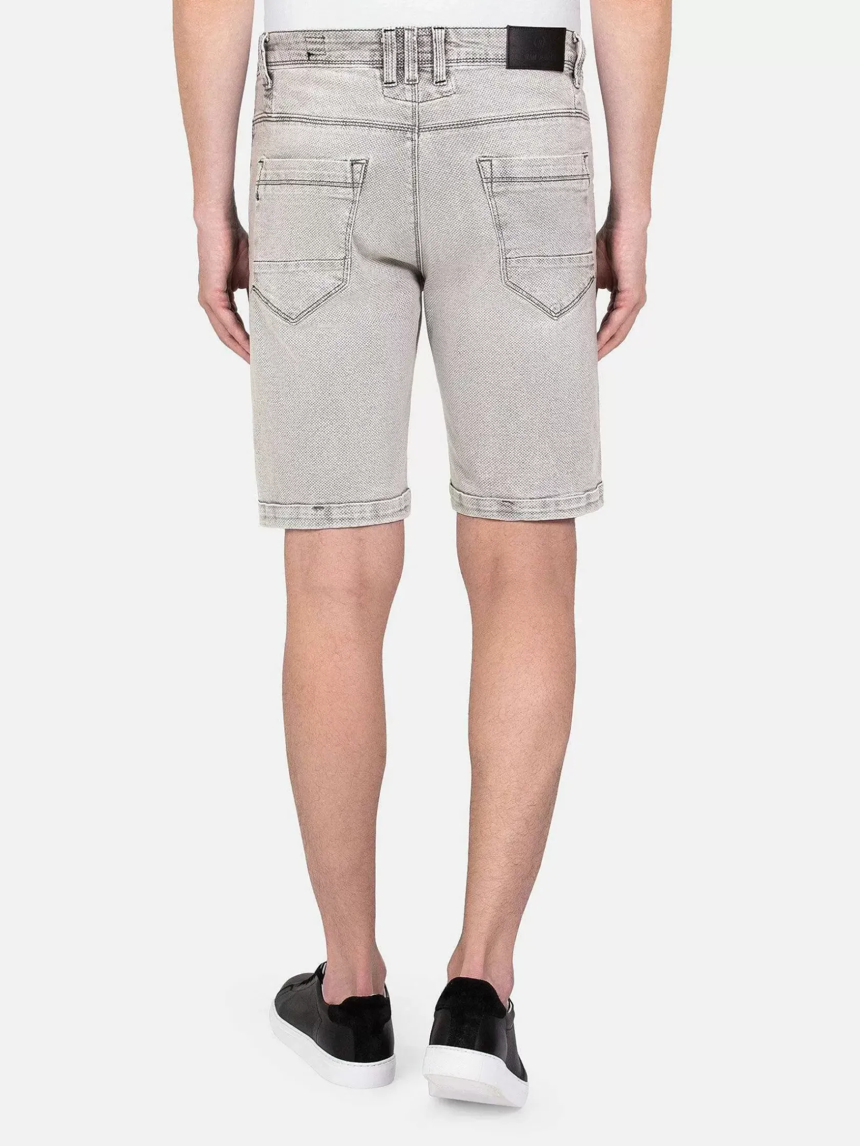 Wam Denim Shorts|Hanneman Micro Textured Grey Short