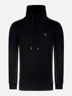 Wam Denim Sweaters|Hawaiian High Neck Black Sweater