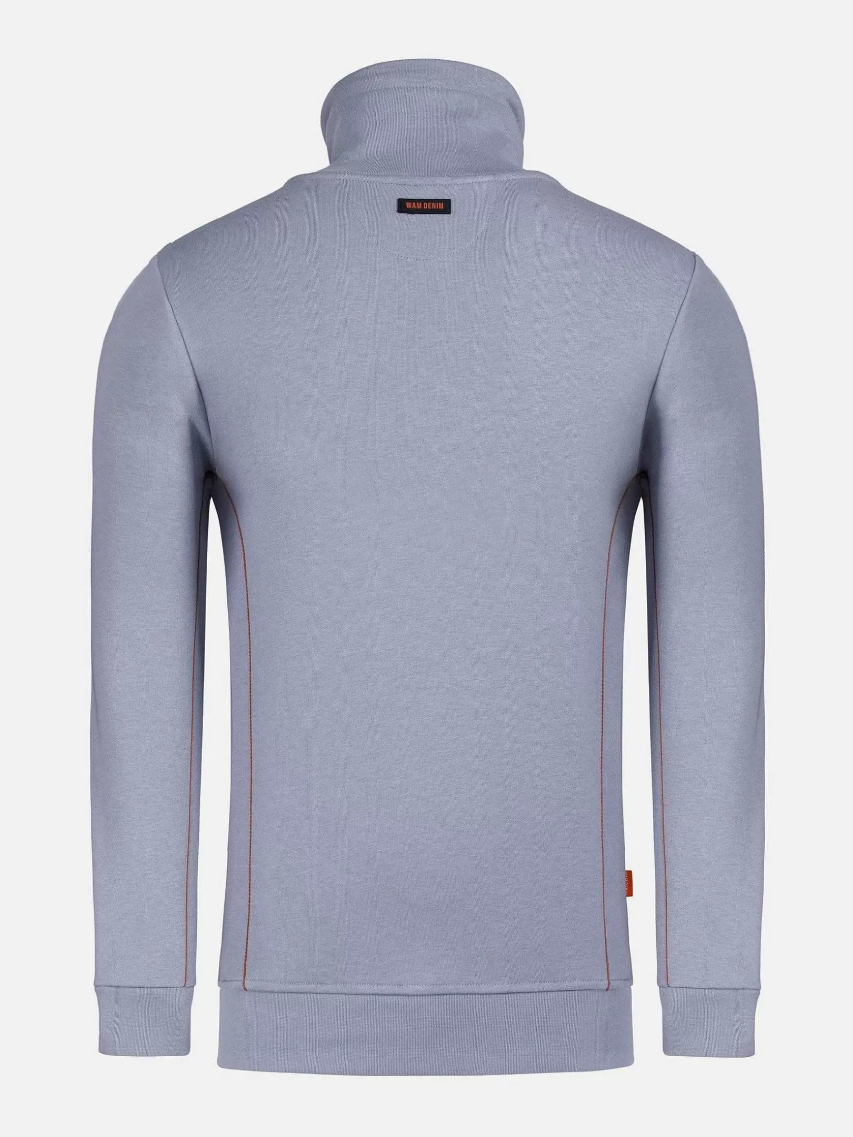 Wam Denim Sweaters|Hawaiian High Neck Grey Sweater